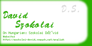 david szokolai business card